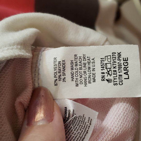 Pink & gray striped sweatshirt - Picture 4 of 5